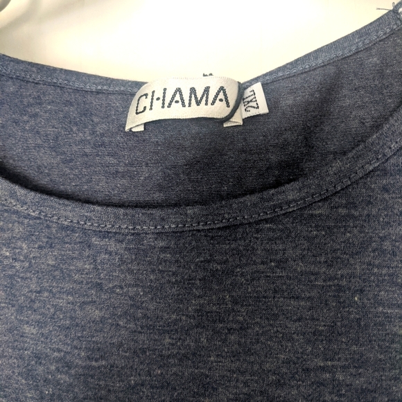 Chama Plus Size Basic Striped Short Sleeve Top - Picture 4 of 6